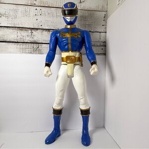 GIANT 31 INCH BLUE POWER RANGER MEGAFORCE ACTION FIGURE 31" SUPER RARE DAMAGED
